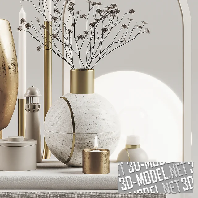 Декоративная композиция с букетом сухоцветов