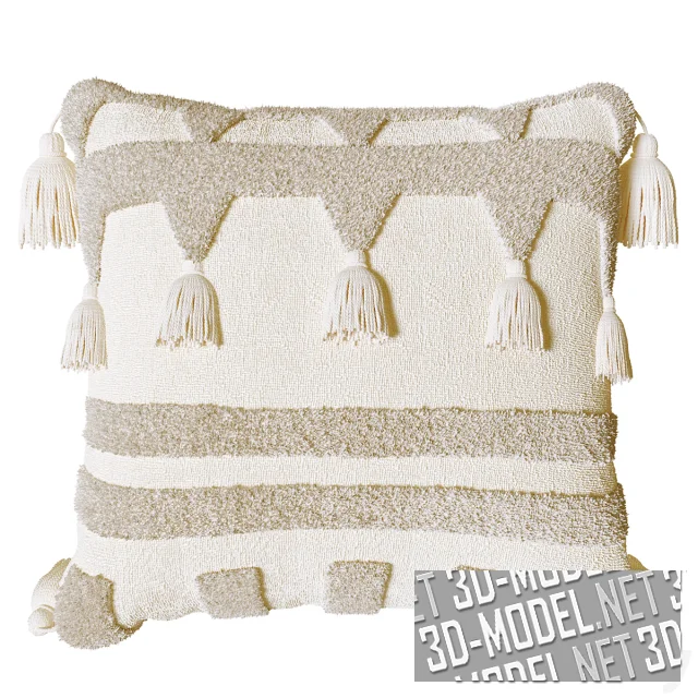3d-модель Декоративная подушка с кистями