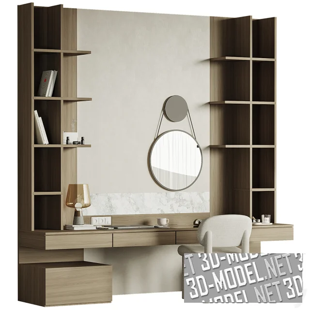 3d-модель Домашний офис с зеркалом
