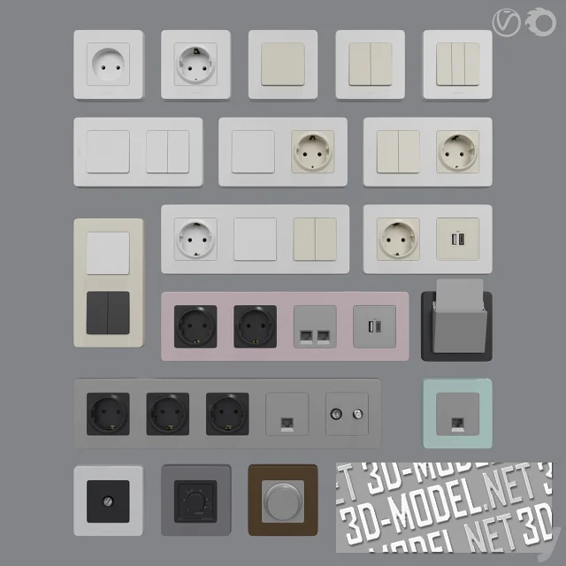 3d-модель Электрофурнитура Legrand Inspiria