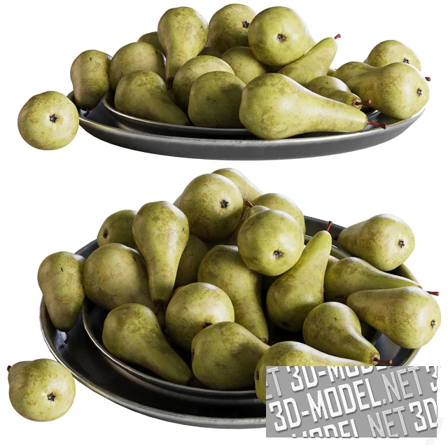 3d-модель Груши на блюде
