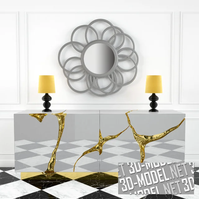 Комод Boca do Lobo Lapiaz и зеркало Liberty