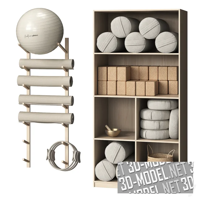 3d-модель Комплект для йоги и фитнеса