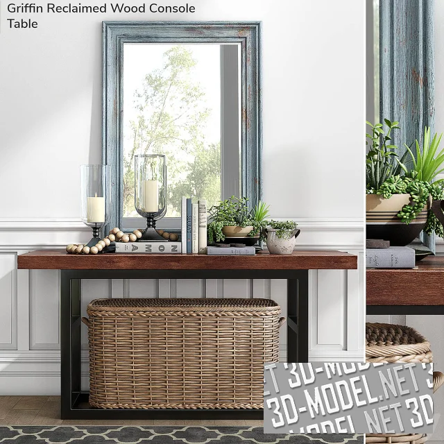 3d-модель Консольный стол GRIFFIN от Pottery Barn