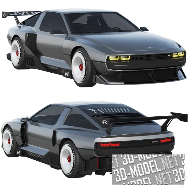3d-модель Концепт суперкара Hyundai N Vision 74