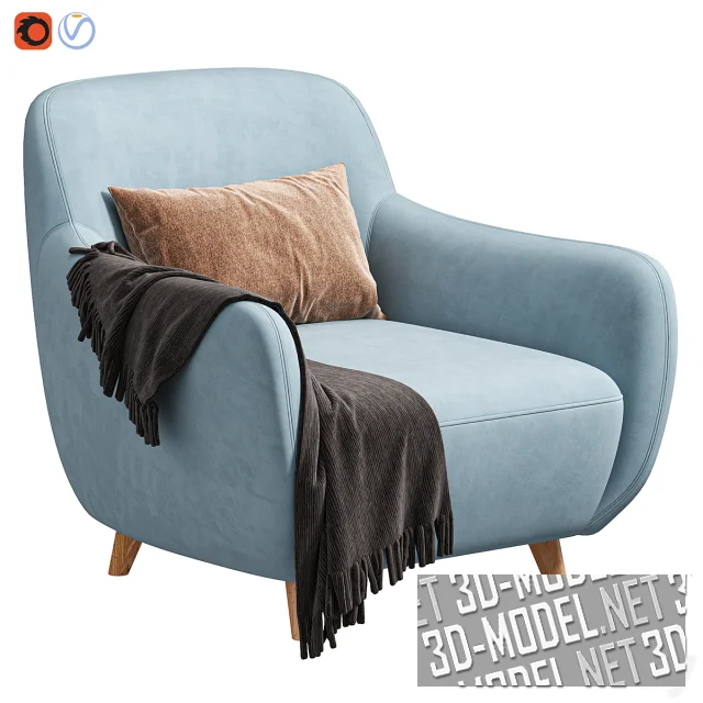 3d-модель Кресло Ansil Happy Light от Divan.ru