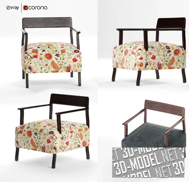 3d-модель Кресло Berin Club от Tyler Hays (для BDDW)