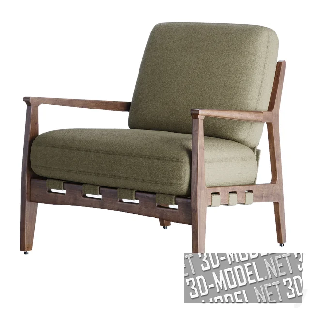 3d-модель Кресло Silas Sahara Tan от Four Hands