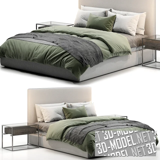 3d-модель Кровать Lawson и столик Kennan от Restoration Hardware