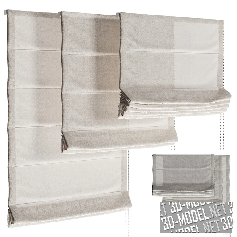 Льняные римские шторы