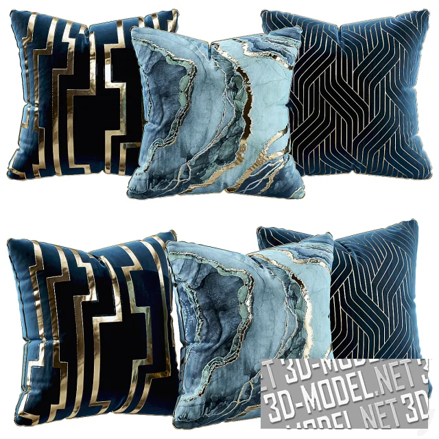 3d-модель Люксовые декоративные подушки