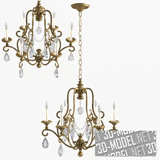 3d-модель Люстра Chapman Piedmont CHC1420AI-SG от Visual Comfort & Co.