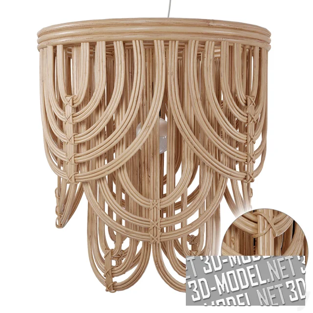 Люстра из ротанга Scalloped от Anthropologie