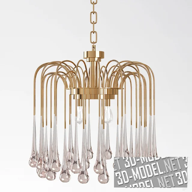 3d-модель Люстра с каплями из муранского стекла