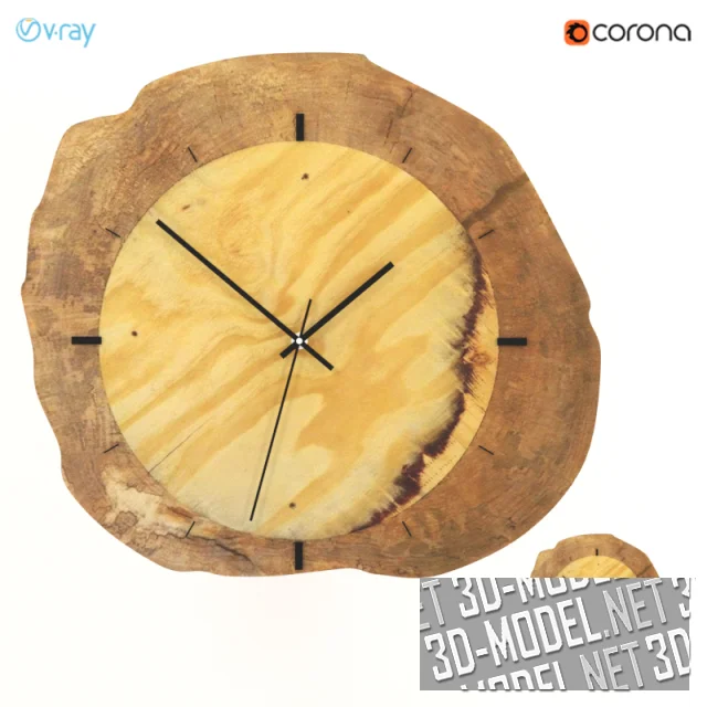 Минималистичные часы из дерева