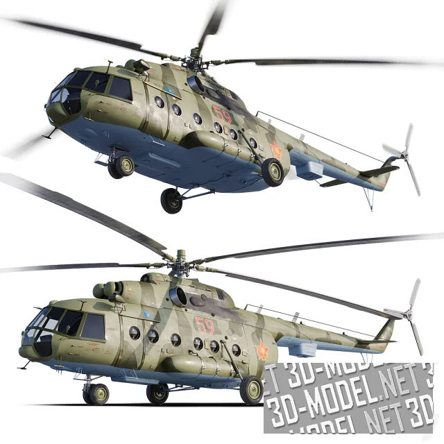 3d-модель Многоцелевой вертолет Mi-8