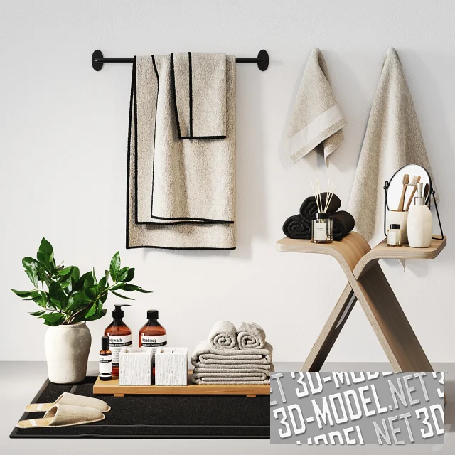 Набор аксессуаров для ванной в скандинавском стиле