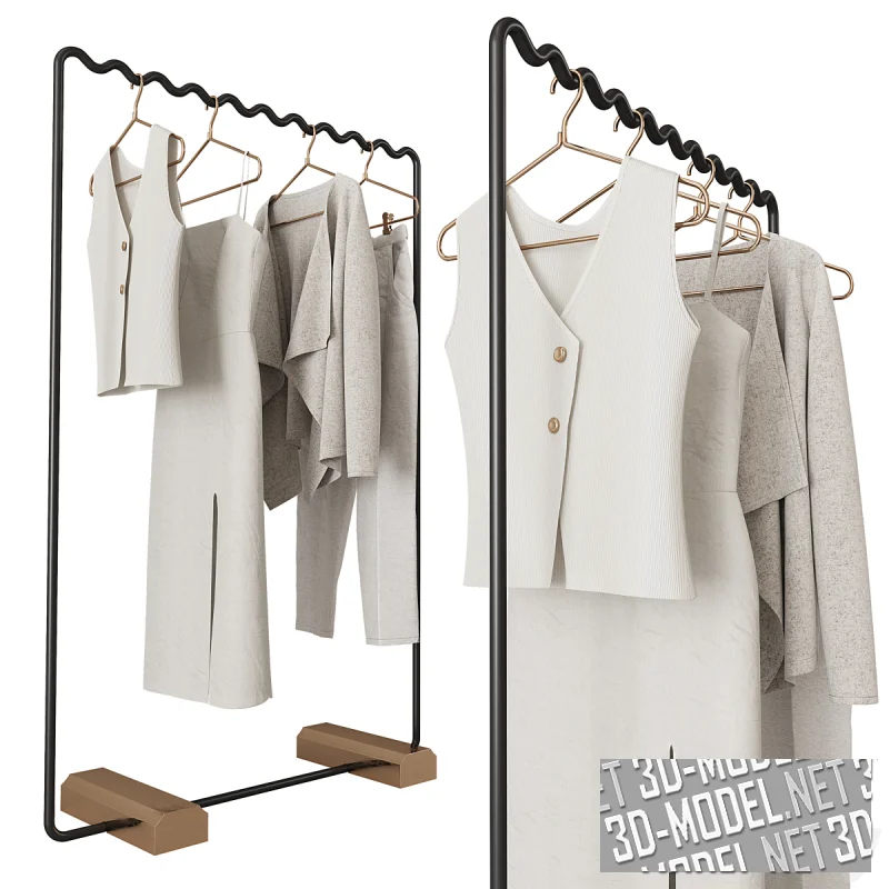 Набор женской одежды на стойке