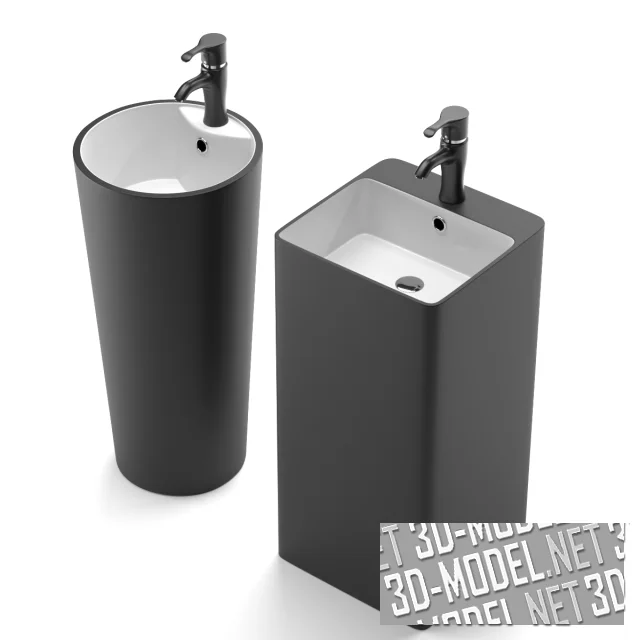 3d-модель Напольные умывальники MELANA MLN-B125BWM и MLN-B126BWM