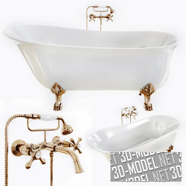 3d-модель Отдельностоящая ванна Kado