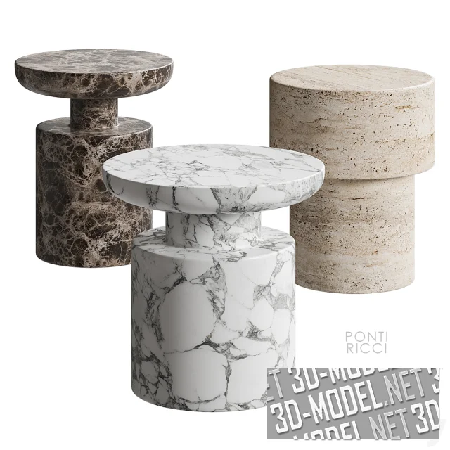 3d-модель Приставные столы PONTI, RICCI от RH