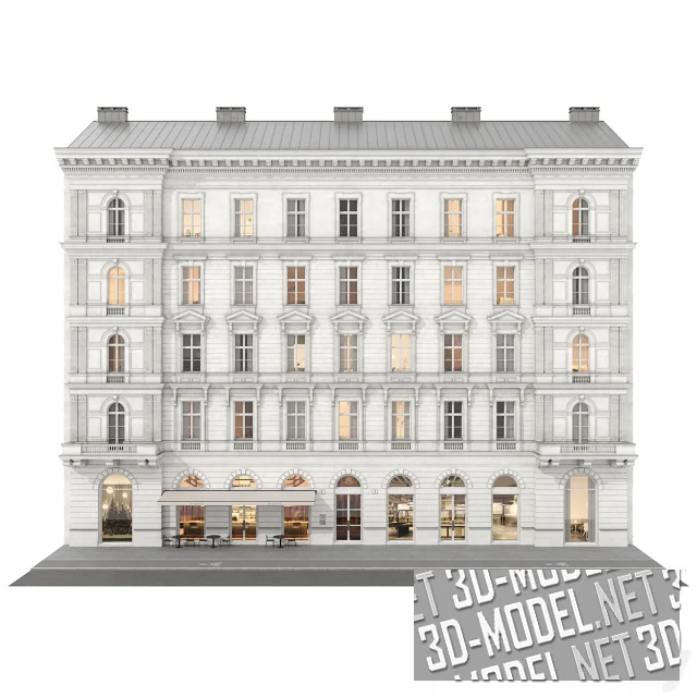 3d-модель Пятиэтажный дом в Вене