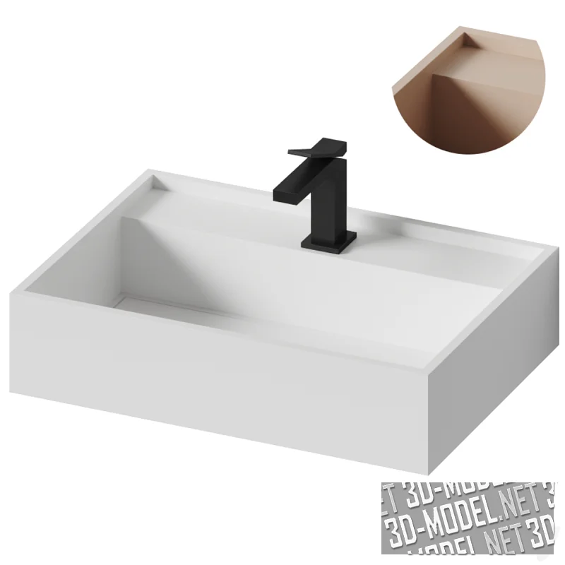 Раковина Hydra Silk Camel Natural от INALCO