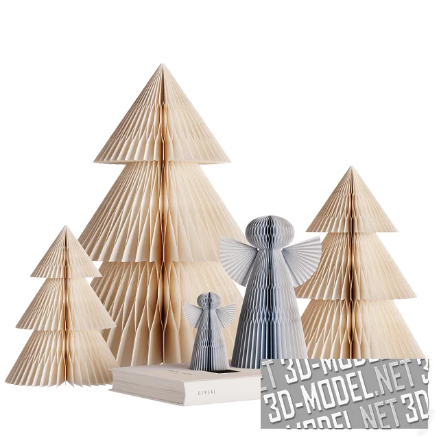 Рождественский бумажный декор