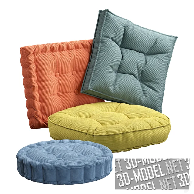 3d-модель Серия напольных подушек