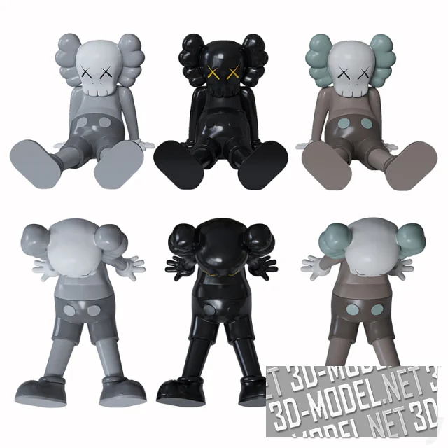 3d-модель Сидящий Kaws