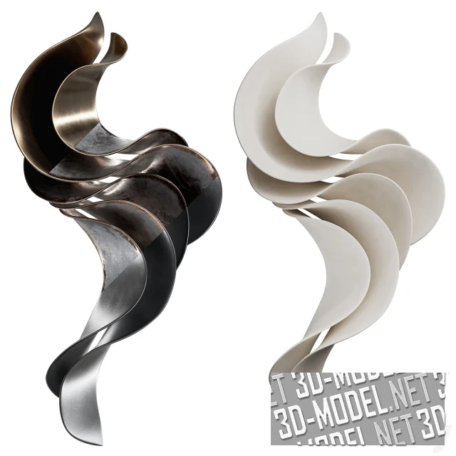 3d-модель Скульптура «Абстрактная волна» от Vasso Fragkou