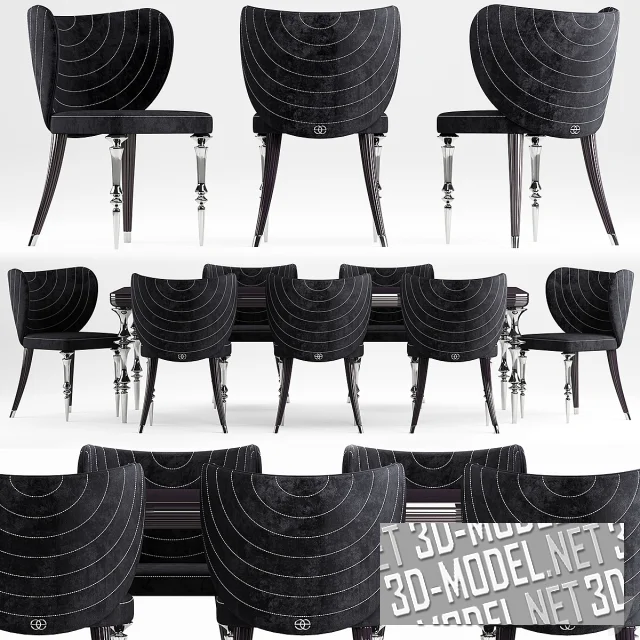 3d-модель Стол и стулья от Elve luxury