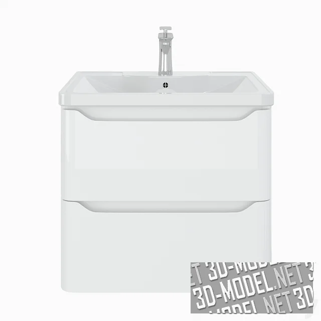 3d-модель Тумба Faura Plus с раковиной и смесителем
