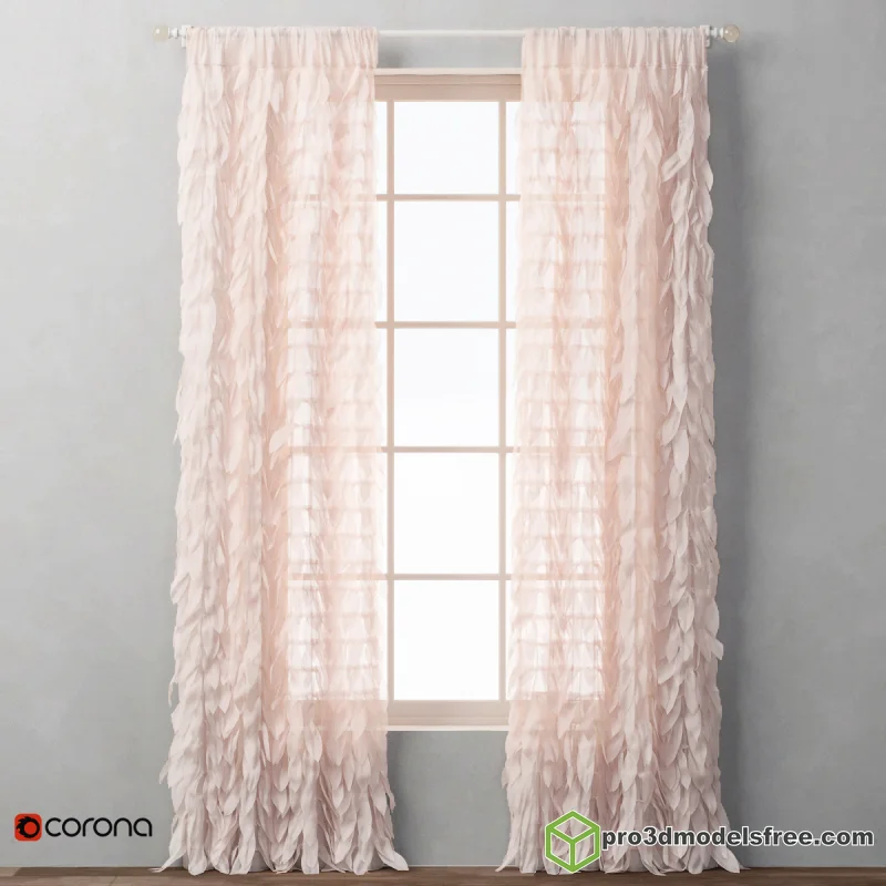 Тюль с оборками от Restoration Hardware