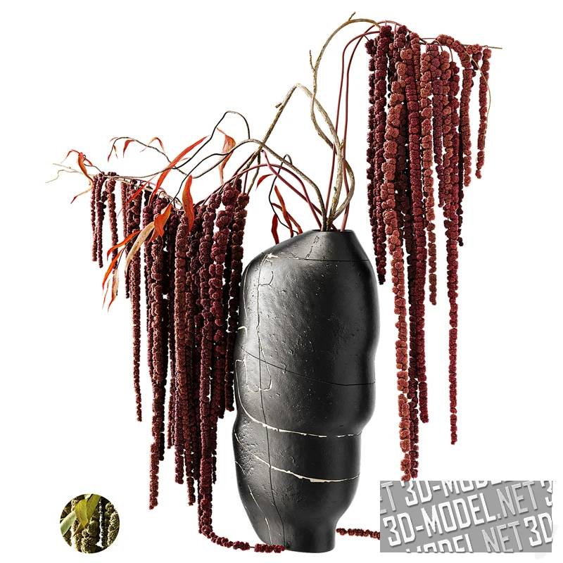 Букет с амарантом в вазе Gordon Baldwin