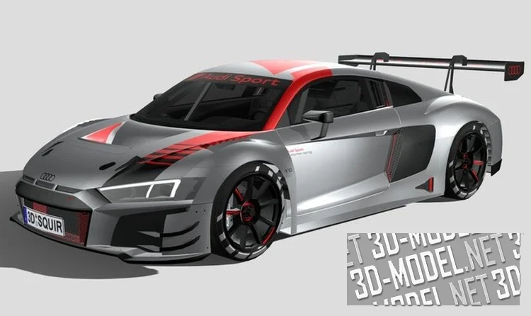 Гоночное авто Audi R8 LMS GT3 2020 Lowpoly