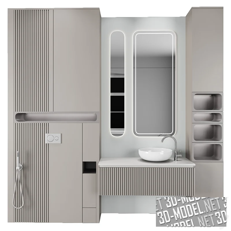 Мебель для санузла. с двумя зеркалами