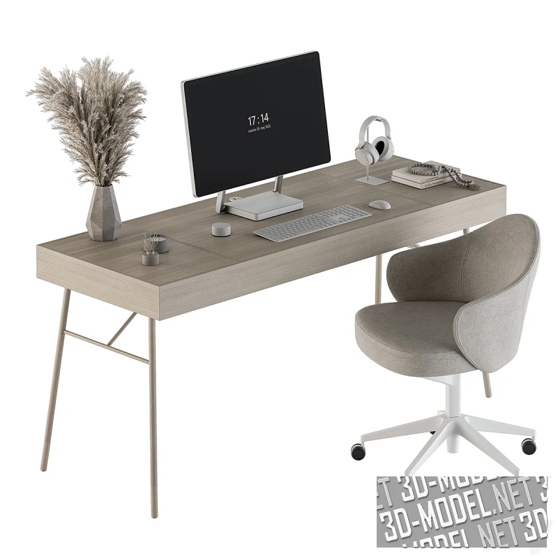 Офисный стол с креслом и аксессуарами