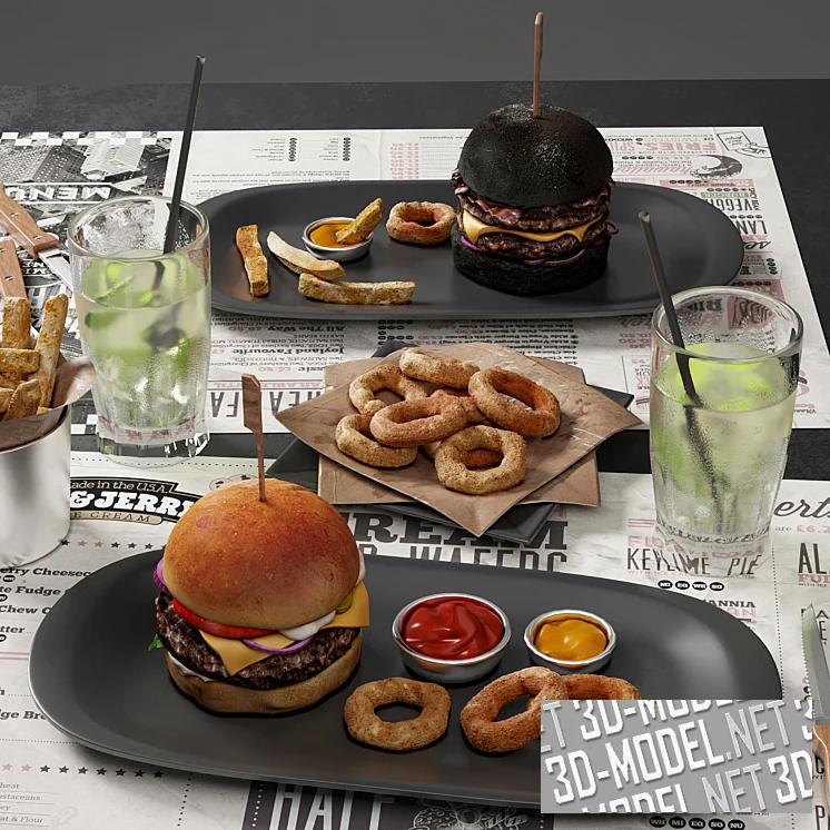 Бургеры и лимонад