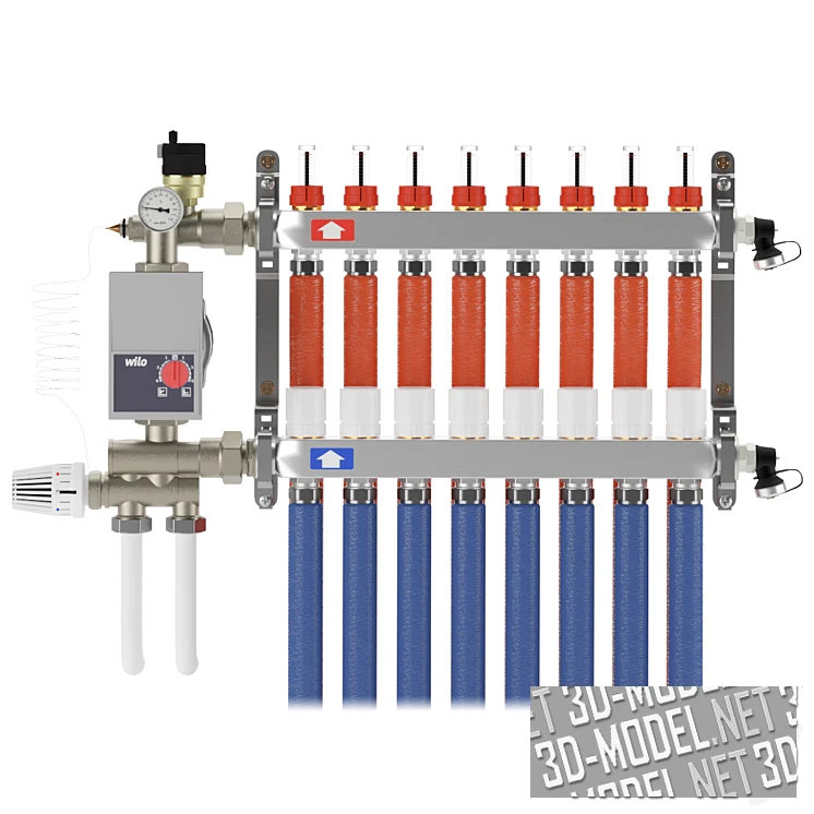 Коллекторный узел UNI-FITT с насосной группой Wilo