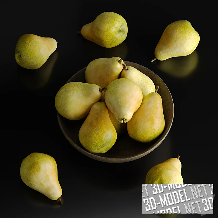 Груши Дюшес в керамическом блюде