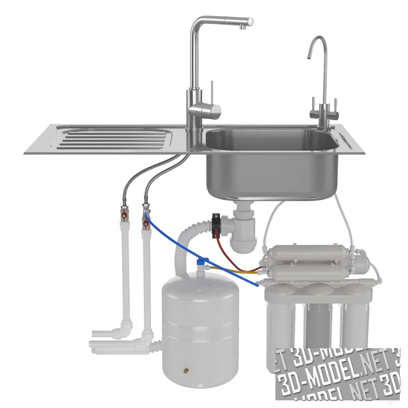 Раковина с системой обратного осмоса