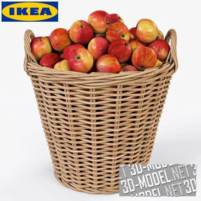 Корзина из IKEA NIPPRIG с яблоками