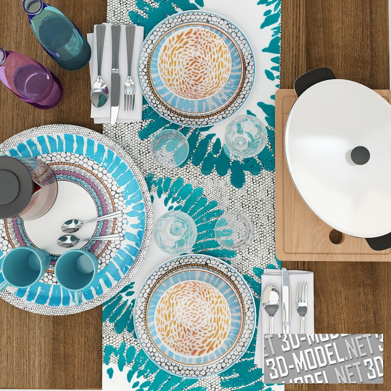 Сервировка с предметами из IKEA