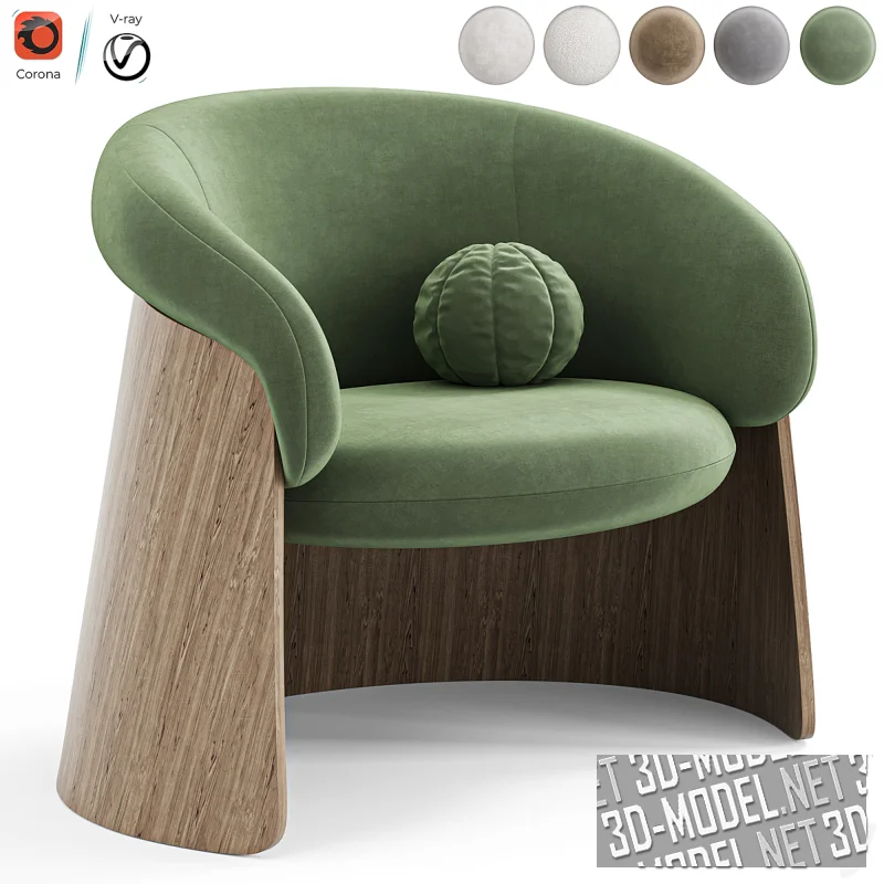 Кресло Ginger Lounge Madera от Ondarreta