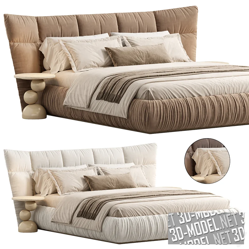 Кровать Kfsee в американском стиле, с прикроватными столиками