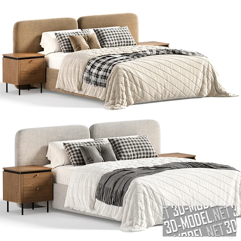 Кровать Tadao и прикроватные тумбы от lavsit