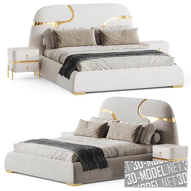 Кровать с прикроватными тумбами