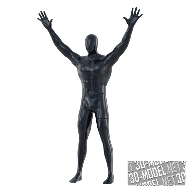 Мужской абстрактный черный манекен