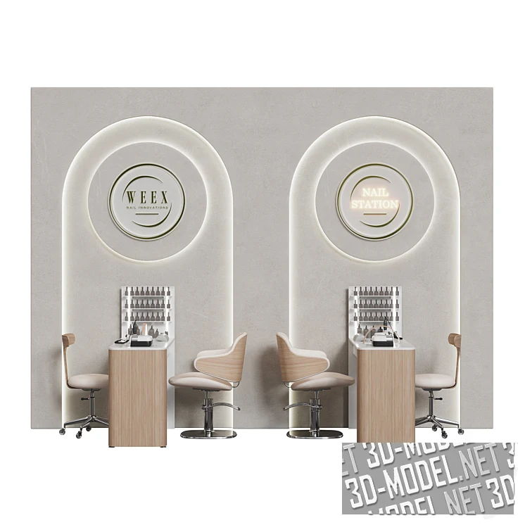 Маникюрный салон с арочным декором